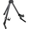 K&M Compact Aluminum Guitar Stand for Acoustic and Electric Guitars, Black, 17550-000-35