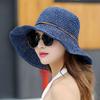 Handwoven Straw Hat For Women With Large Brim Summer Sunshade Foldable Sun Hat For Beach And Outdoor Use