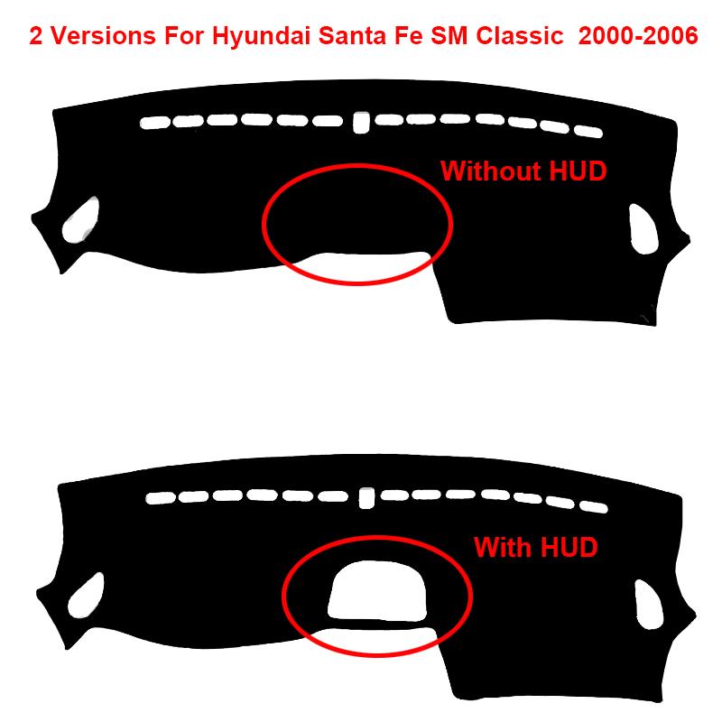 Чехол на переднюю панель автомобиля для Hyundai Santa Fe SM Classic 2000-2006 Автомобильный коврик на панель Козырек от солнца Накладка на панель Аксессуары