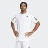 Unisex Club Tennis 3 Stripe Tee Climacool Functional Tee White