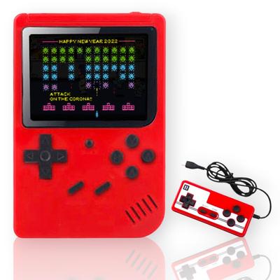Серый GAMEBOY-стиль Игровая приставка, Портативная, Совместима с 400 ретро-играми, В комплекте контроллер (красный)