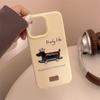 Korean Style Ins Embroidery 17pro Max Apple 16 Mobile Phone Case Iphone14 Three Dimensional Dachshund Dog Suitable for 13 Silicone