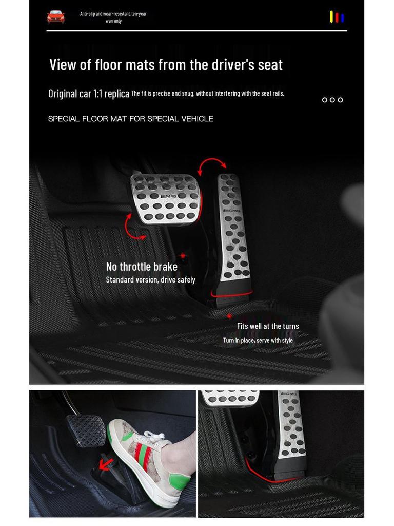 Waterproof, Non-slip TPE Foot Pads for Ford Bronco & Bronco Sport—odorless, Eco-friendly, and Wear-resistant Interior Mats.