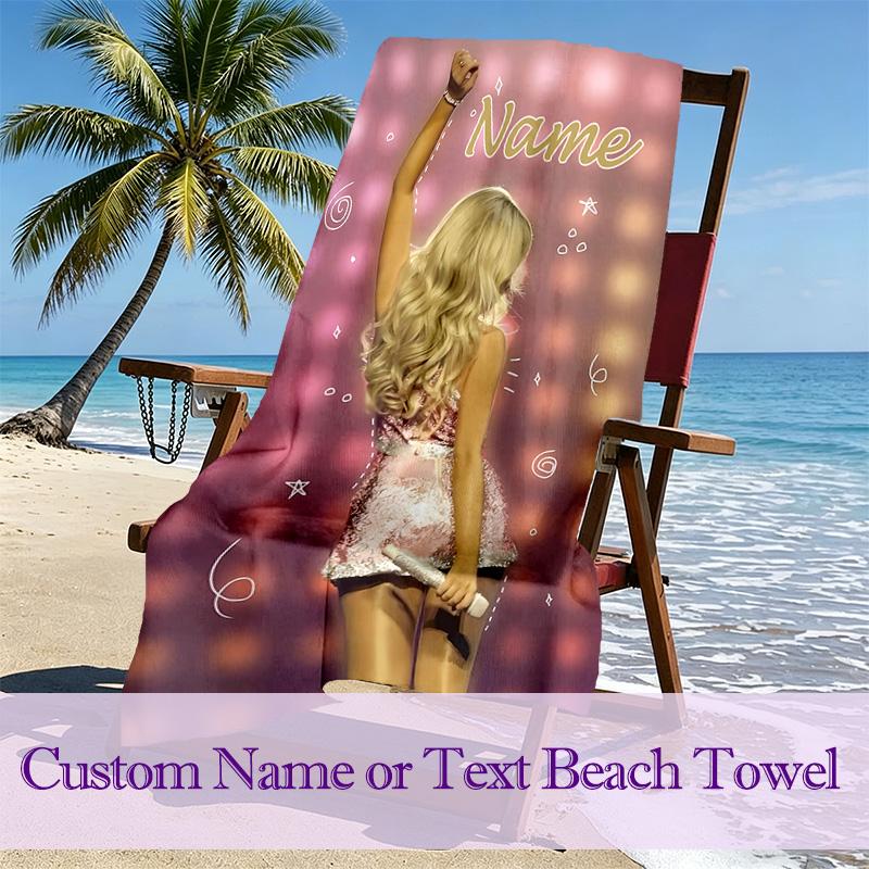 1pc Sabrina Carpenter (12) Beach Towel, A Vibrant Beach Towel Suitable for Outdoor Activities, Camping, Hiking