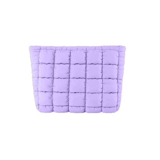 Косметичка Компактный Размер Стеганая Сумка для Макияжа с Застежкой-молнией Сверху Просторный Внутренний Карман Легко Чистить Дорожный Органайзер для Косметики