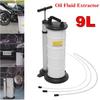 9L Petrol Fluid Transfer Engine Motorbike Car Oil Manual Suction Pump Black&White Vacuum Oil Fluid Extractor Pump 31x25x65cm