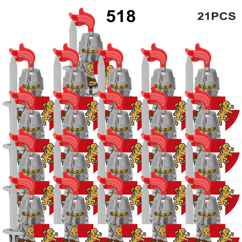 MOC средневековые военные армейские строительные блоки, римский солдат, меч, фигурки, рыцари, щит, оружие, аксессуары, кирпичи, игрушки