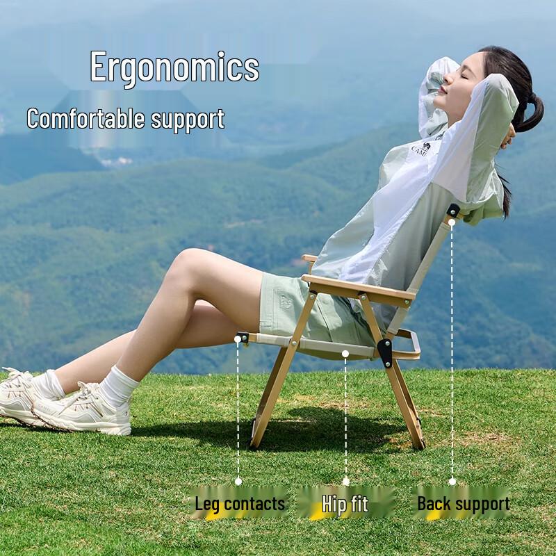 Camel Double-Layer Large Folding Camping Kermit Chair