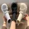 Носки из эластичной ткани, обувь, женская обувь на осень 2024 года, новая повседневная обувь, кроссовки, сапоги до середины голени, женские сапоги из эластичной ткани202
