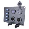 4-клавишный кулисный переключатель, панель 3.1A, двойной USB-разъем для автомобильного зарядного устройства, розетка, светодиодный вольтметр для морского грузовика на колесах