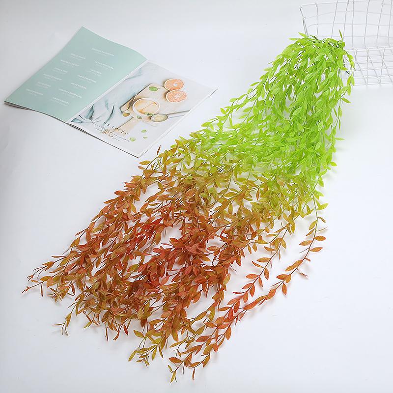 Artificial Green Hanging Vines - Plastic Rattan Willow for Wall Decor