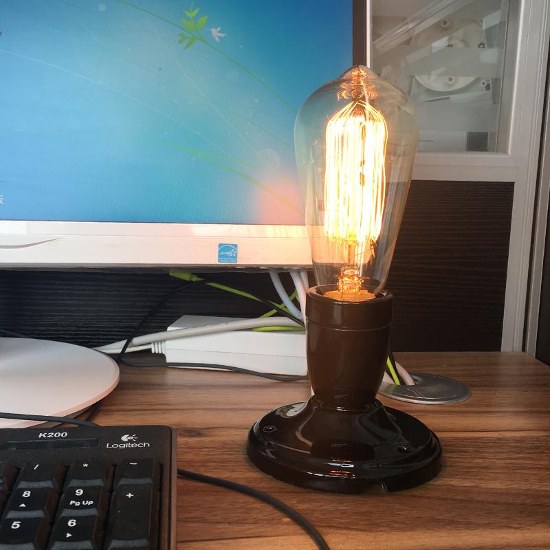 Керамический патрон для лампы DIY, потолочный, термостойкий и устойчивый к старению, фарфоровый потолочный светильник, E27, винтовой, для прикроватной лампы, держатель для настенного светильника