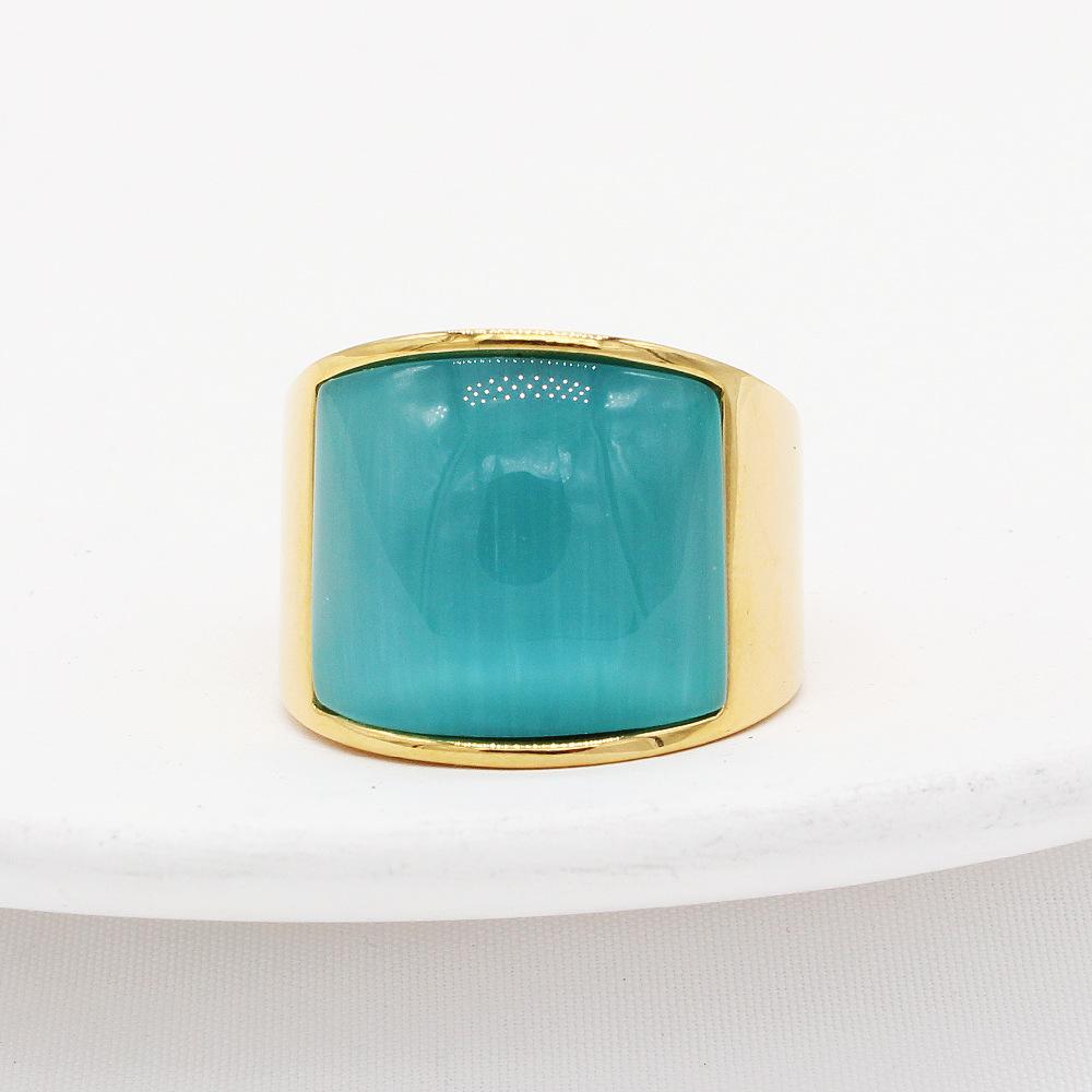 Creative Men's Cat's Eye Stone Big Class Finger Men's and Women's Food Ring