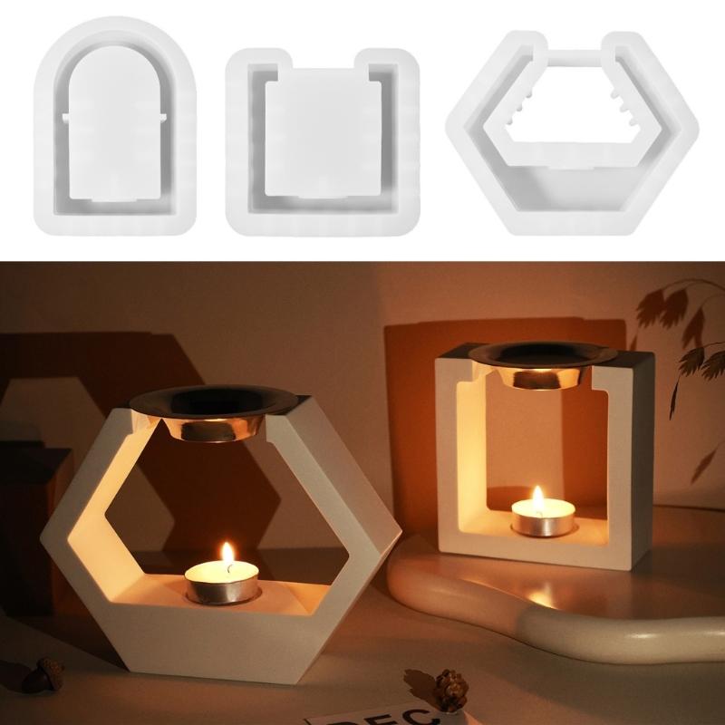 Candle Holder Mold, Irregular Shape Candlestick Molds for DIY Candle Holder Candlestick Christmas Gift Home Decor