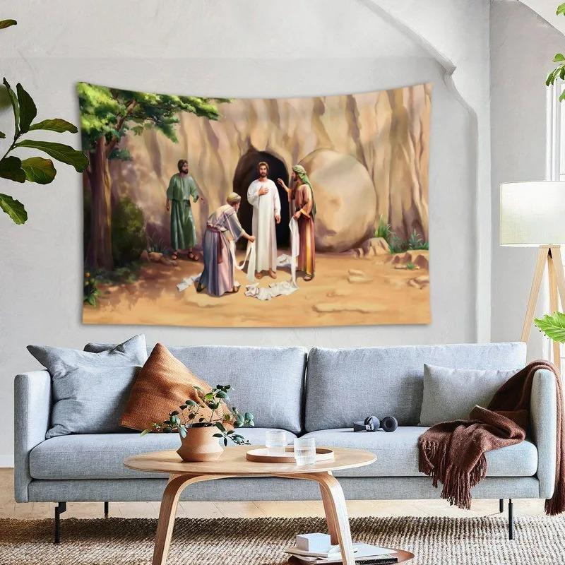 Узор «Воскресение креста» для украшения спальни, гостиной, гобелена, домашнего настенного украшения, гобелена