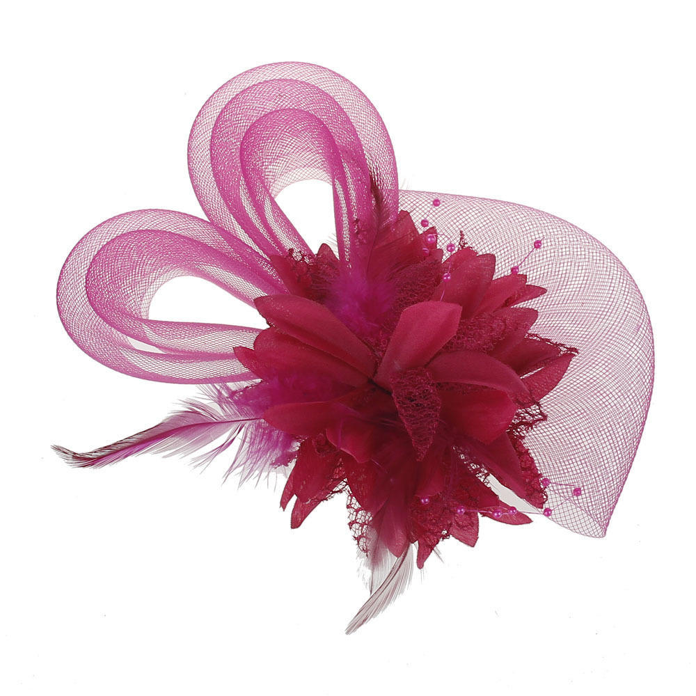 Bridal Jewelry Elegant Flower Women Stylish Hair Ornament Feather Headband Shimmer Headdress