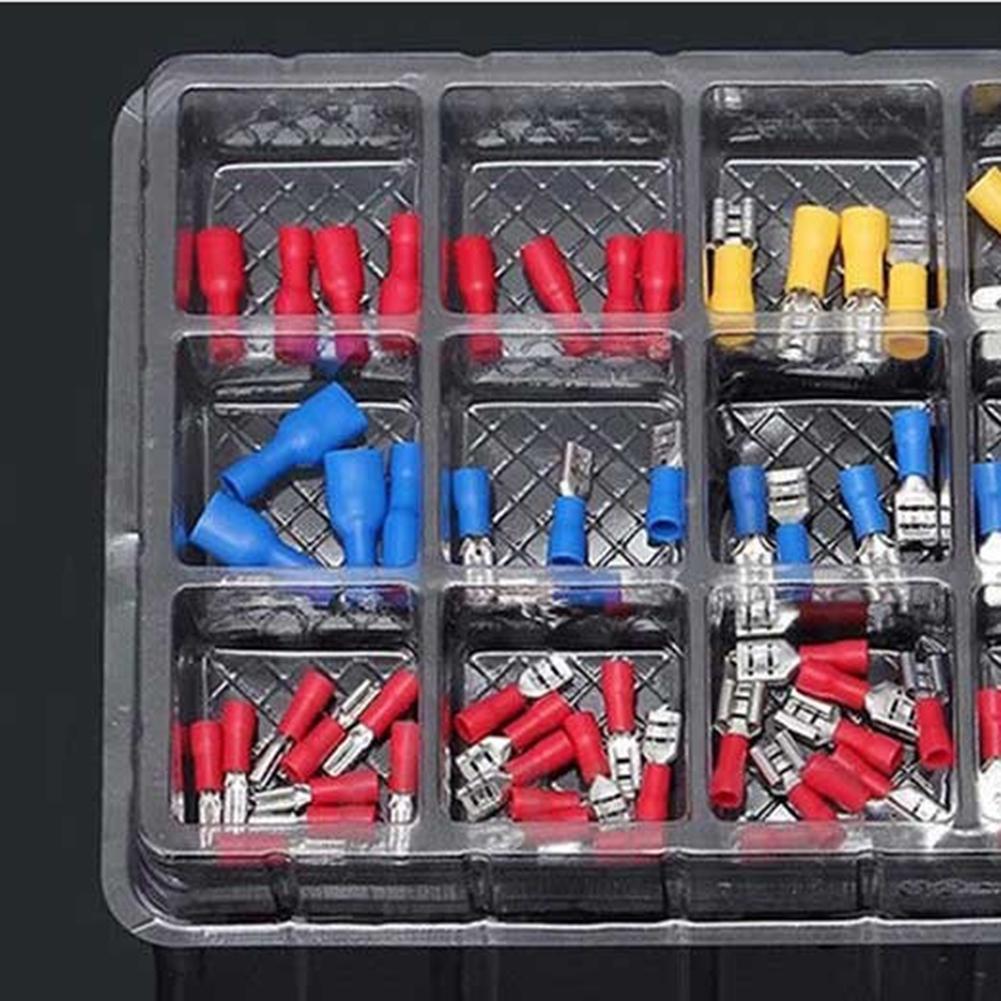 120Pcs Electrical Assorted Insulated Wire Cable Terminals Crimp Connectors Kit