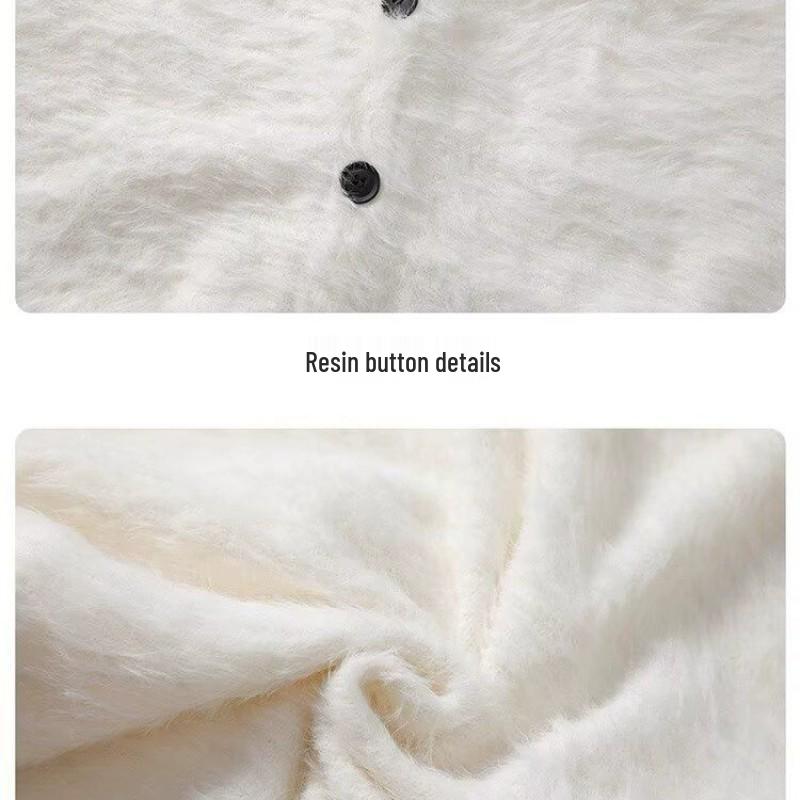 Мужской ретро кардиган-свитер с V-образным вырезом Осень/Зима 2025 - Повседневная вязаная верхняя одежда однотонная с расслабленной атмосферой.