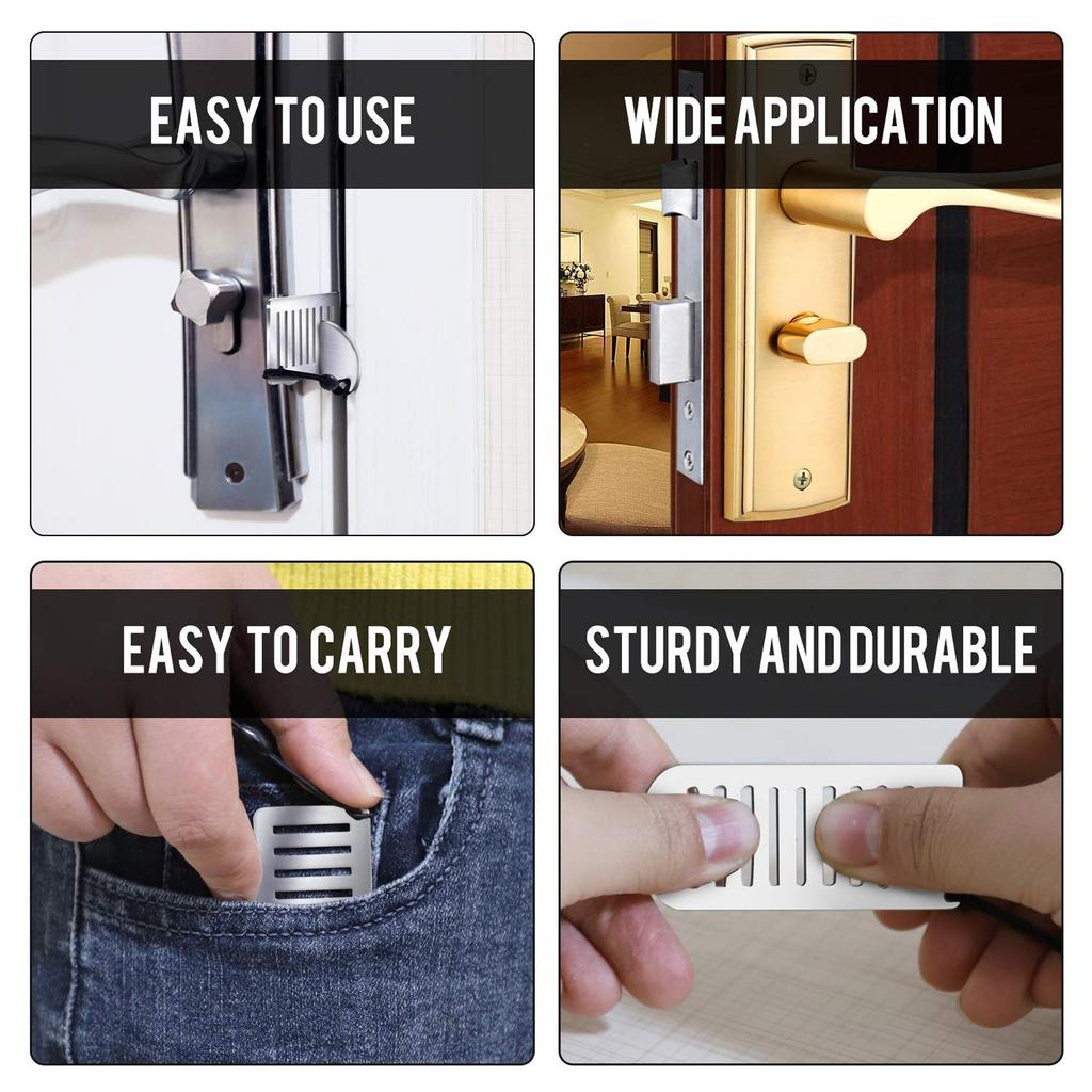 Портативный дверной замок для путешествий - улучшенный дорожный дверной замок, дверной замок для отеля, устройство безопасности для квартиры, дверь