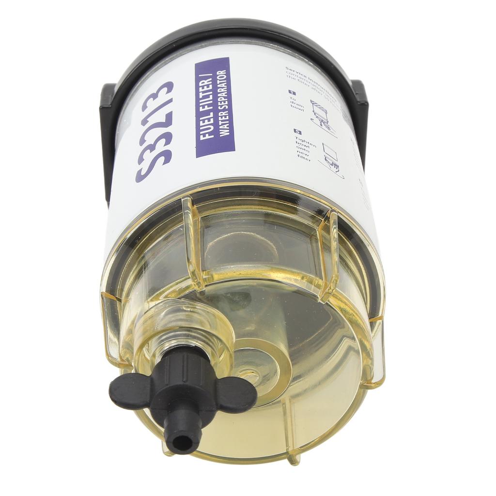 Fuel Filter Water Separator 35809097 Marine Fuel Filter with 3 8in Barb X 1 4in NPT Brass Fittings For Outboard Motor
