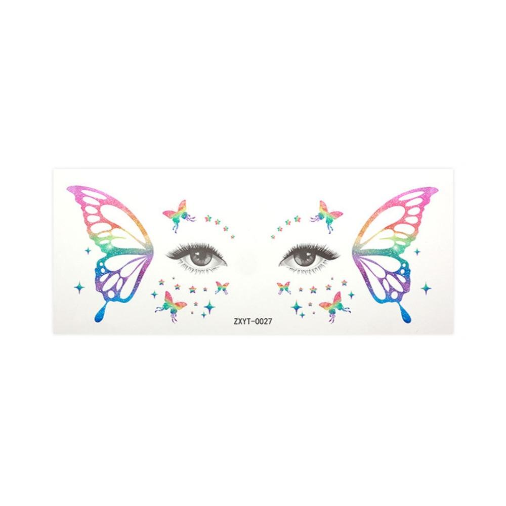 Waterproof Face Tattoo Sticker Realistic Eye Makeup Tattoo Dance Performances