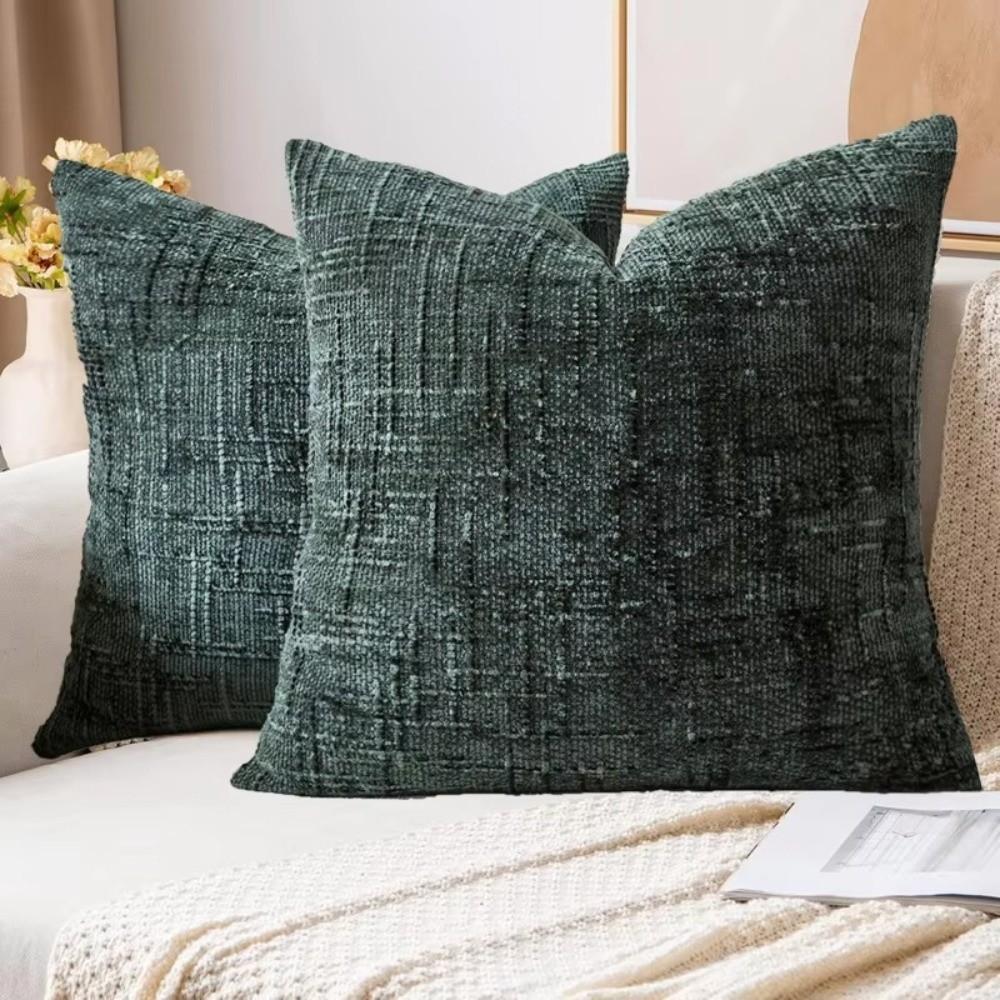 Bamboo Yarn Texture Throw Pillow Covers Solid Color Sofa Cushion Covers  Home Bedroom