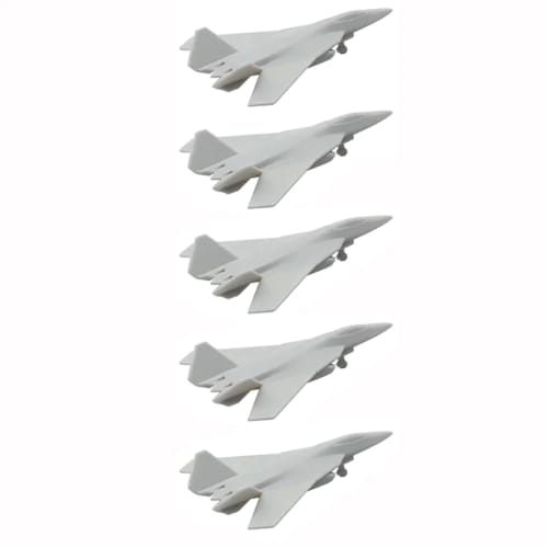 5-Piece F-52 Science Fiction Stealth Fighter Fighter Model with Landing Gear and Opening Wings, 1/2000, 1/700, and 1/350 Scale Airplane Model (1/700 (