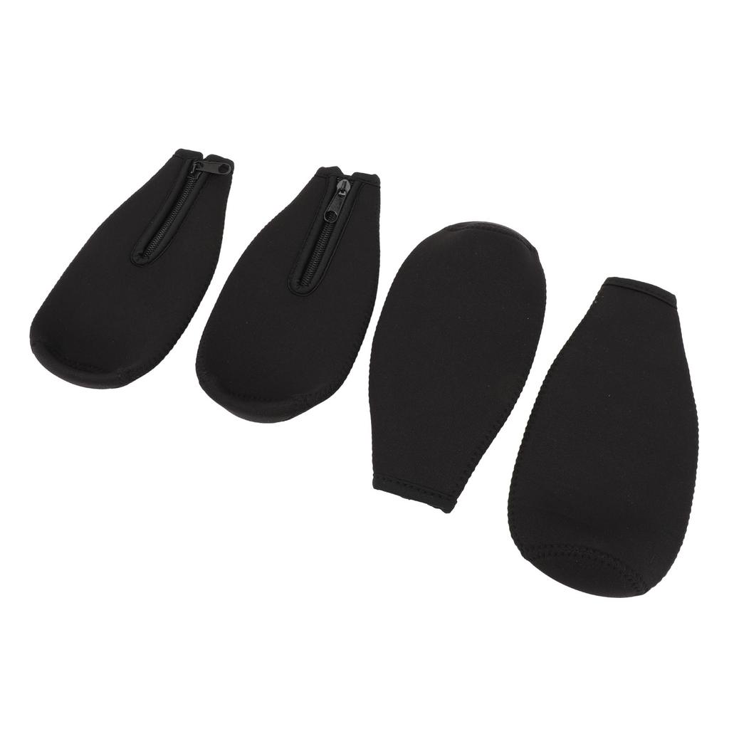 4 шт. в упаковке, изоляционный чехол для пивной бутылки, толстый неопреновый чехол для пивной бутылки, куртка на молнии, черный цвет