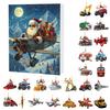 2025 Transportation Advent Calendar 24 Days Christmas Countdown with Collectible Train Plane Pendants Holiday Gifts for Toddler Boys Kids