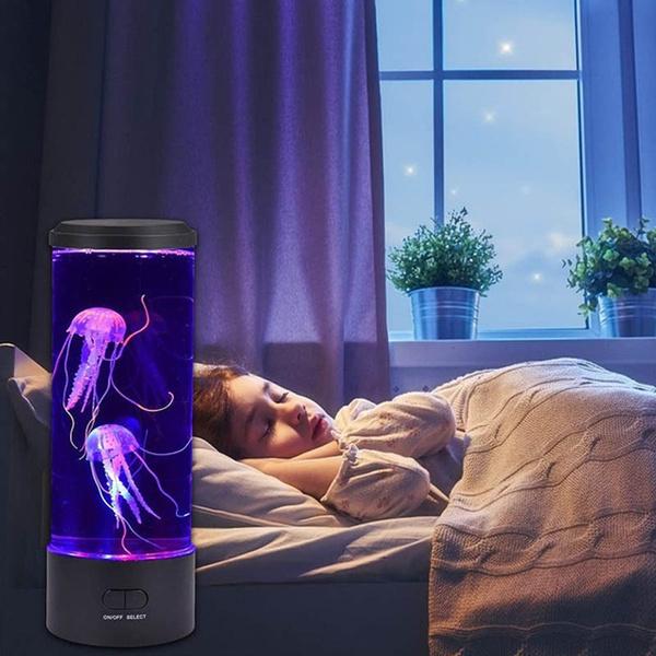 Лавовая лампа с медузами для взрослых Настольная лампа с медузами, аквариум с медузами, меняющий цвет, домашний декор и освещение для настроения в комнате