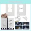 Outlet Wall Cover Socket Plate Sensor Led Night Light Coverplate Tools Plug