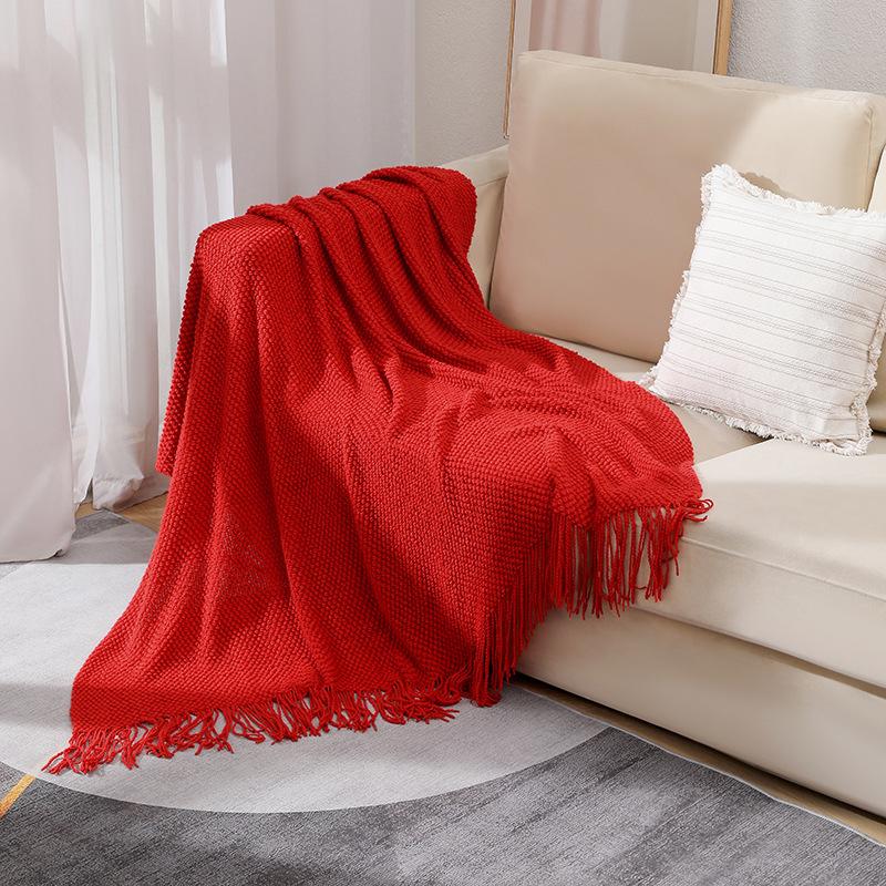 Вязаное одеяло-бини с узором "ананас", покрывало для дивана, одеяло для офиса от кондиционера, одеяло для сна, многоцелевое одеяло для дивана, кровати