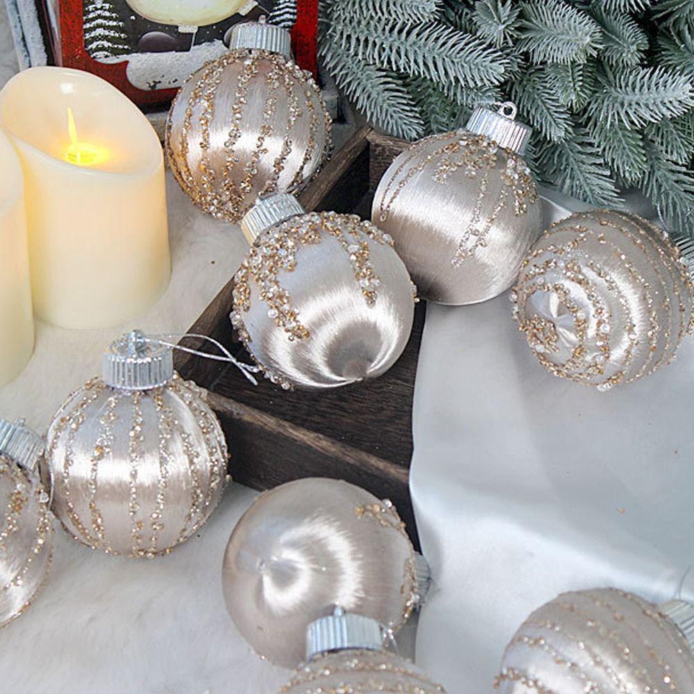 9 шт. 8 см Расписанный вручную шар-украшение Круглый подвесной шар для рождественской елки Новый год