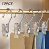 Closet Clothes Organizer Clothes Pegs With Hook Dress Pants Hanger Laundry Tongs Stainless Steel Hat Clothes Hooks Clothespins