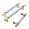 Modern Colored Ceramic Furniture Handle Golden Wardrobe Cabinet Handles Closet Door Knob Dressing Table And Drawer Pull Hardware