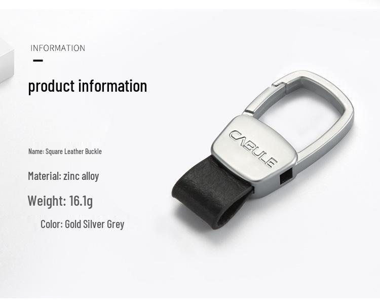 Cabrón Натуральная кожа Универсальный автомобильный брелок - Подходит для всех ключниц с высококачественной квадратной пряжкой