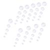 50 Pieces Clear Half Round Flat Back Glass Cabochons for Jewelry Making