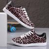 Модные женские кроссовки плюс Дышащие студенческие повседневные туфли Спортивные для девочек Плоские Кожа Леопардовый принт Обувь Вулканизированный Дизайнер 2025