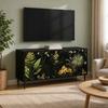 TV Cabinet RHENEN 102 x 33 x 51 cm Black Oak Effect