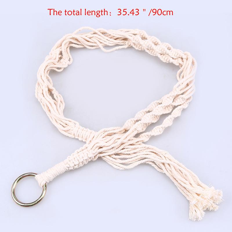 Подвесная корзина в технике макраме, держатель для растений, держатель для горшка ручной работы, плетеный из джутовой веревки, цветочные горшки для сада, украшение