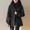 This Year's Popular Tooling Trench Coat Women's Medium and Long Small Early Autumn New Casual Hooded Waist Jacket
