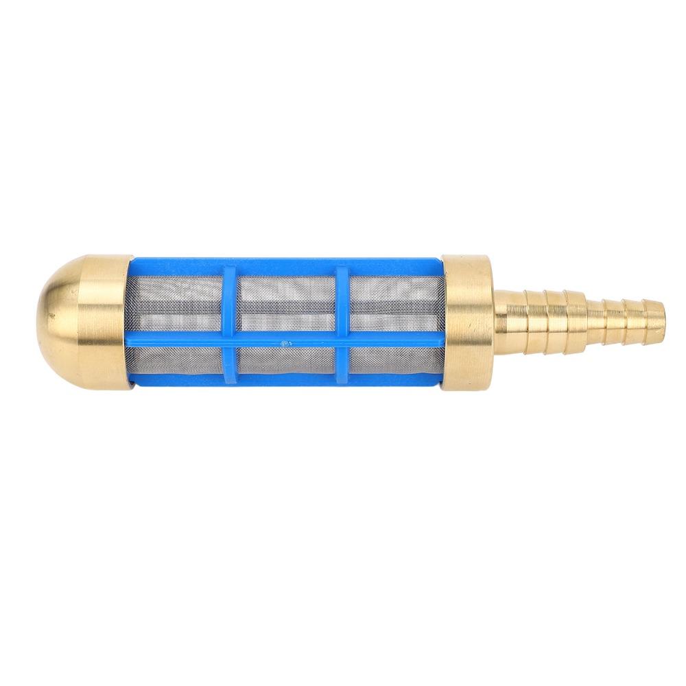 Brass and Stainless Steel Water Suction Strainer Blue and Yellow Hose Inlet Filter