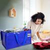 93 liters with handle large capacity clothing storage bag 4-piece set suitable for dormitory and holiday decoration Blue