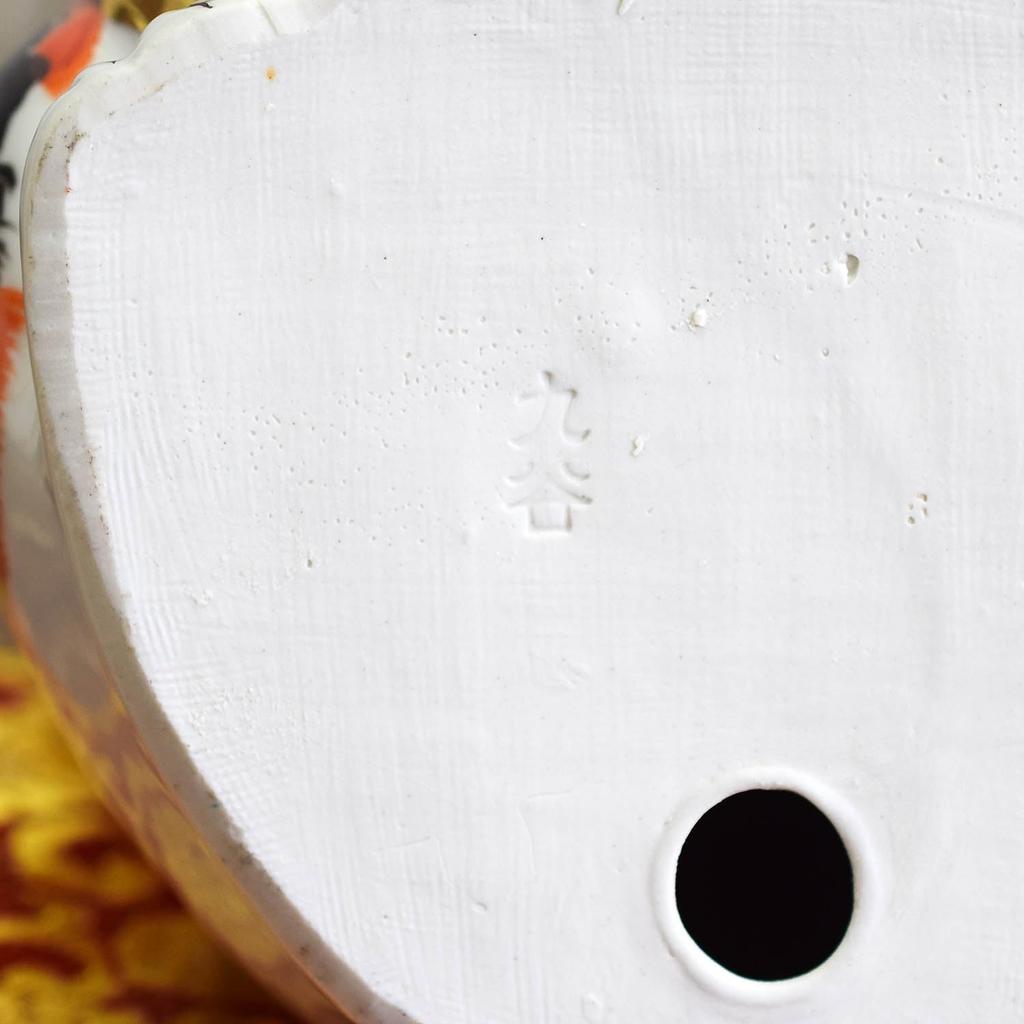 Украшение в виде кошки на удачу Керамическая посуда Кутани Левая овальная кошка на удачу Золотой ситец Фэн-шуй Удача Интерьер в японском стиле