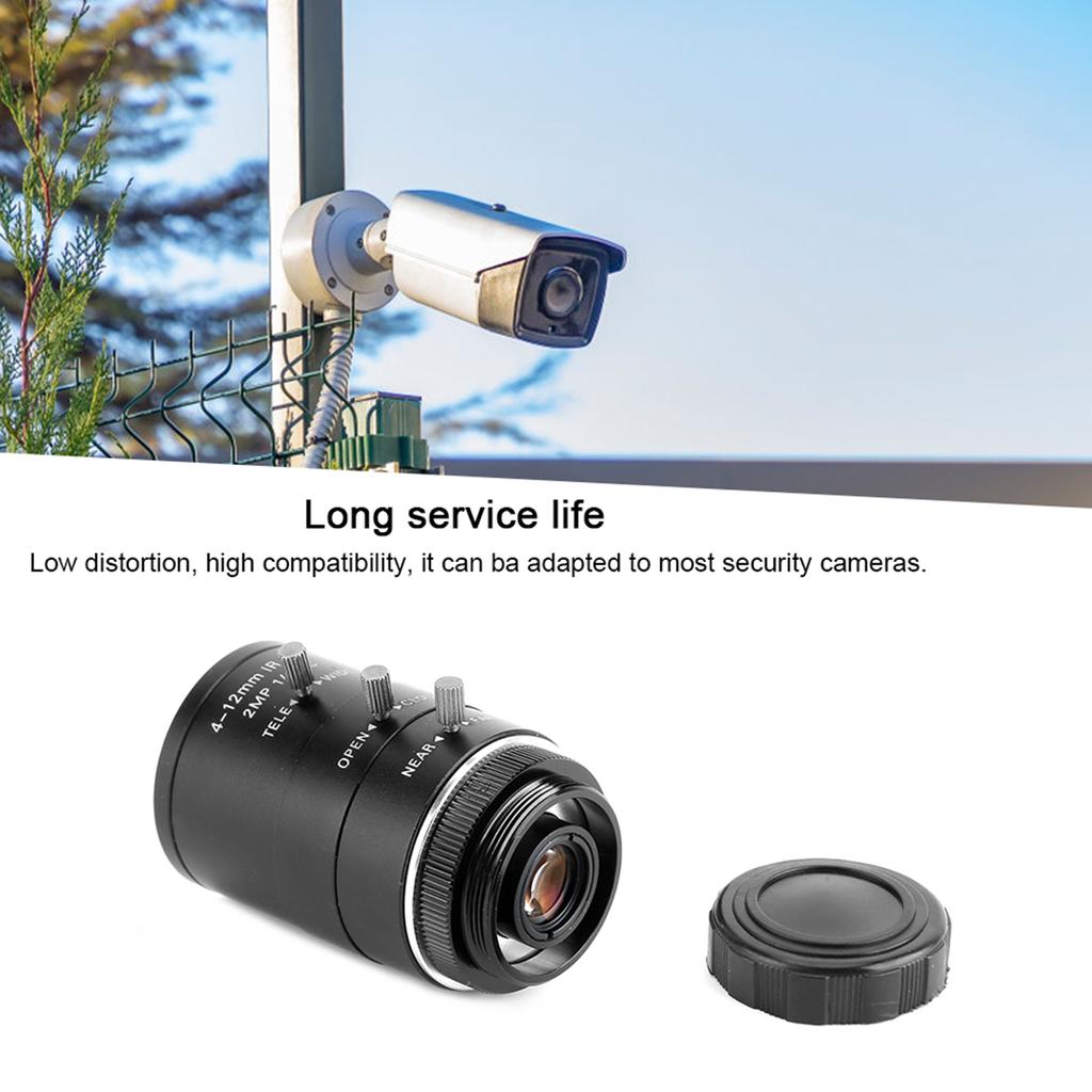 Manual Aperture C-Mount CCTV Security Camera Zoom Lens 1080P 4-12mm