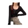 Тонкая футболка с длинным рукавом для студентов, ранний осенний сезон 2026
