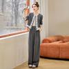 2025 Spring Casual Chic Two-Piece Set: Age-Defying Cardigan & Wide-Leg Pants