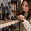 Светящиеся украшения для дерева на Хэллоуин - Набор из 4 светодиодных фигурок из смолы, Креативные