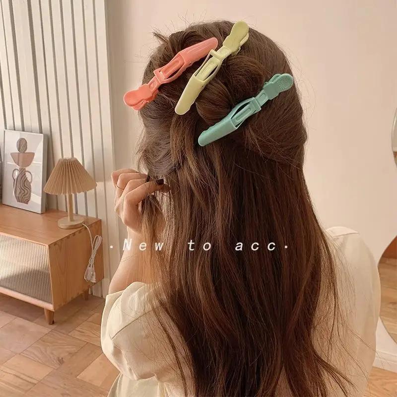 5 шт. цветные заколки для волос из кожи аллигатора, зажимы для парикмахерских, профессиональные заколки для волос в салонах, заколки из кожи крокодила, парикмахерские аксессуары