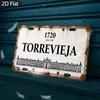 Торревьеха Аликанте Испания Ретро Рустикальный Стиль Номерного Знака D Плоский Алюминиевый Жестяной Знак для Испанского Путешествия Сувенир Автомобиль W